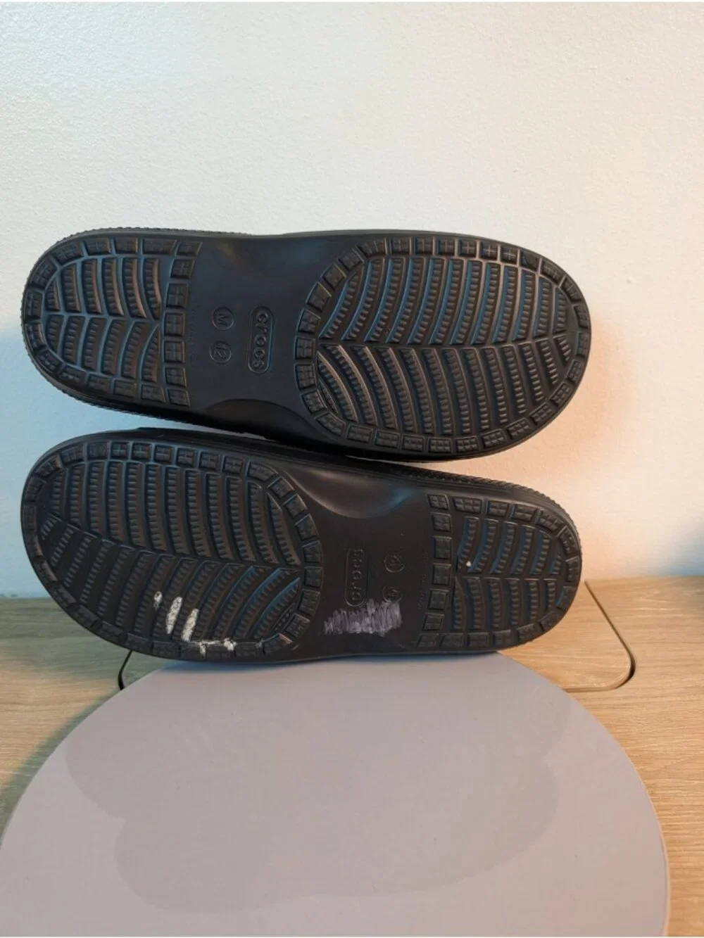 Crocs Classic Slide Sandals Black Lightweight Shoes Size Mens 12 Comfort